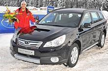 Freude bei Andreas Kofler über seinen Subaru Outback 2.0D. Foto: Subaru/auto-reporter.net